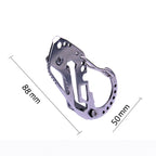 Outdoor Multi-Function Key Clip Stainless Steel Carabiner, Key Clip