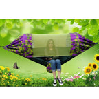 Outdoor Camping Mosquito-Proof Shade Hammock Parachute Cloth Printed Mosquito Net Hammock, Size: 270x140cm, 270x140cm Maple, 275x145cm Blue