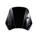5-7 Inch Retro Motorcycle Windshield Universal Modified Windshield, Black, Smoky, Transparent