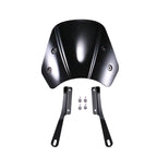5-7 Inch Retro Motorcycle Windshield Universal Modified Windshield, Black, Smoky, Transparent