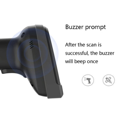 Deli 14952 Supermarket Cashier One-Dimensional QR Code Scanning Gun, Black Wired, White Wired, Black Wireless, White Wireless