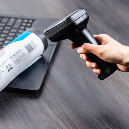 Deli 14952 Supermarket Cashier One-Dimensional QR Code Scanning Gun, Black Wired, White Wired, Black Wireless, White Wireless