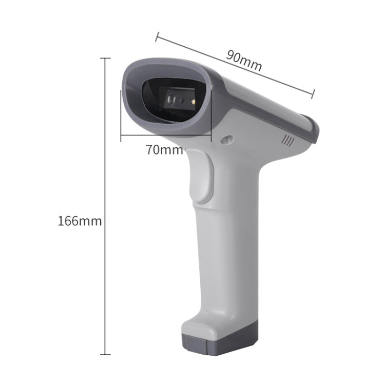 Deli 14950 One-Dimensional Two-Dimensional Scanner Supermarket Catering Scanning Gun, Wired (White), Wireless (White)