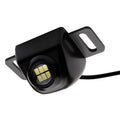 Car LED Electric Eye Reversing Light External Bulb Modified License Plate Auxiliary Light, Black, Silver