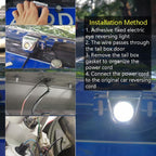 Car LED Electric Eye Reversing Light External Bulb Modified License Plate Auxiliary Light, Black, Silver