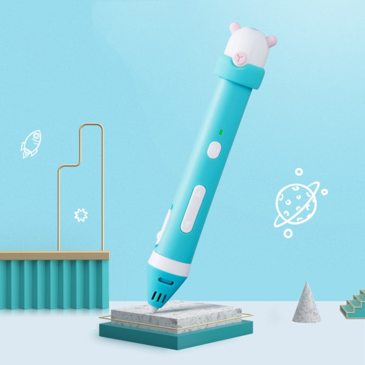 Drawing Three-Dimensional Graffiti Low Temperature 3D Printing Pen For Children, A2 Pure Deer, A2 Pink Pig, A2 Young Bear