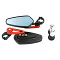 Electric Bike Motorcycle Modified Reversing Retro Rearview Handle Mirror All Aluminum Reflective Rearview Mirror, Red, Blue, Golden, Silver