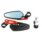Electric Bike Motorcycle Modified Reversing Retro Rearview Handle Mirror All Aluminum Reflective Rearview Mirror, Red, Blue, Golden, Silver