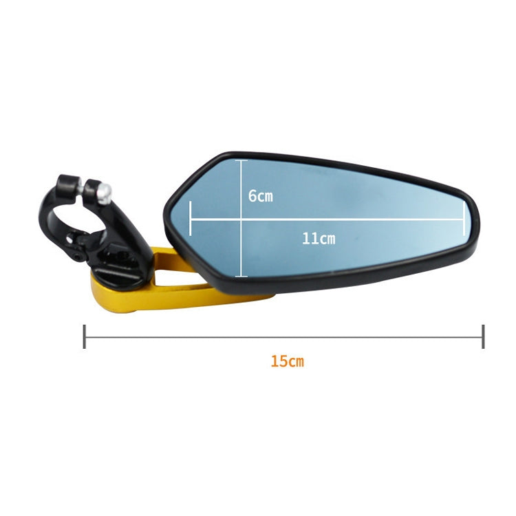 Electric Bike Motorcycle Modified Reversing Retro Rearview Handle Mirror All Aluminum Reflective Rearview Mirror, Red, Blue, Golden, Silver