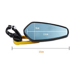 Electric Bike Motorcycle Modified Reversing Retro Rearview Handle Mirror All Aluminum Reflective Rearview Mirror, Red, Blue, Golden, Silver