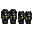 SULAITE Motorcycle Protector Rider Wind Warmth Protective Gear Riding Equipment, Black Knee Pads, Black Elbow Pads, Black Knee Pad+Elbow Pad