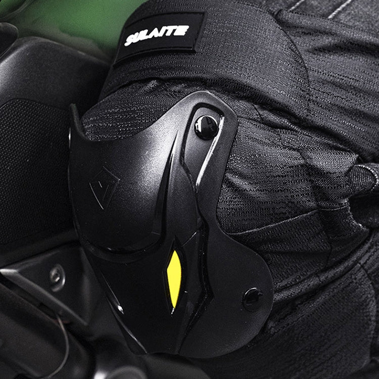 SULAITE Motorcycle Protector Rider Wind Warmth Protective Gear Riding Equipment, Black Knee Pads, Black Elbow Pads, Black Knee Pad+Elbow Pad