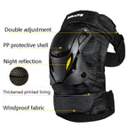 SULAITE Motorcycle Protector Rider Wind Warmth Protective Gear Riding Equipment, Black Knee Pads, Black Elbow Pads, Black Knee Pad+Elbow Pad