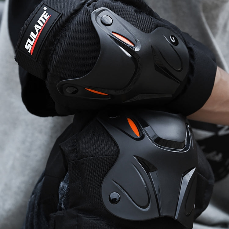 SULAITE Motorcycle Riding Equipment Protective Gear Off-Road Riding Anti-Fall Protector, Elbow Pad, Knee Pads+Elbow Pad