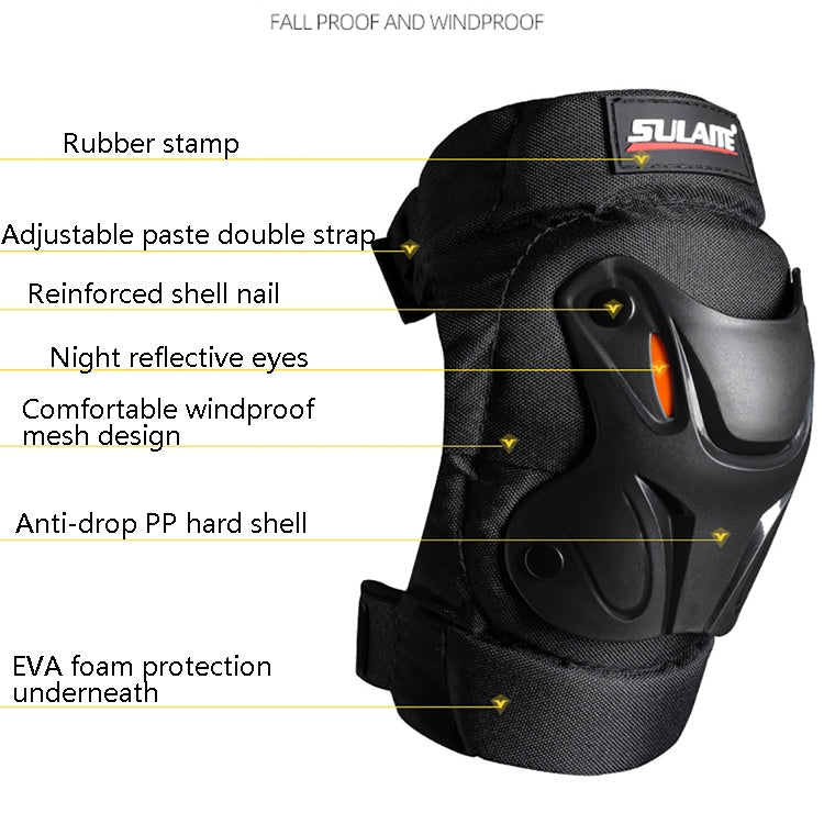 SULAITE Motorcycle Riding Equipment Protective Gear Off-Road Riding Anti-Fall Protector, Elbow Pad, Knee Pads+Elbow Pad