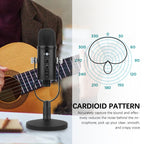 BM-86 USB Condenser Microphone Voice Recording Computer Microphone Live Broadcast Equipment Set, Cantilever Bracket Set, Standard+Small Blowout Prevention Net