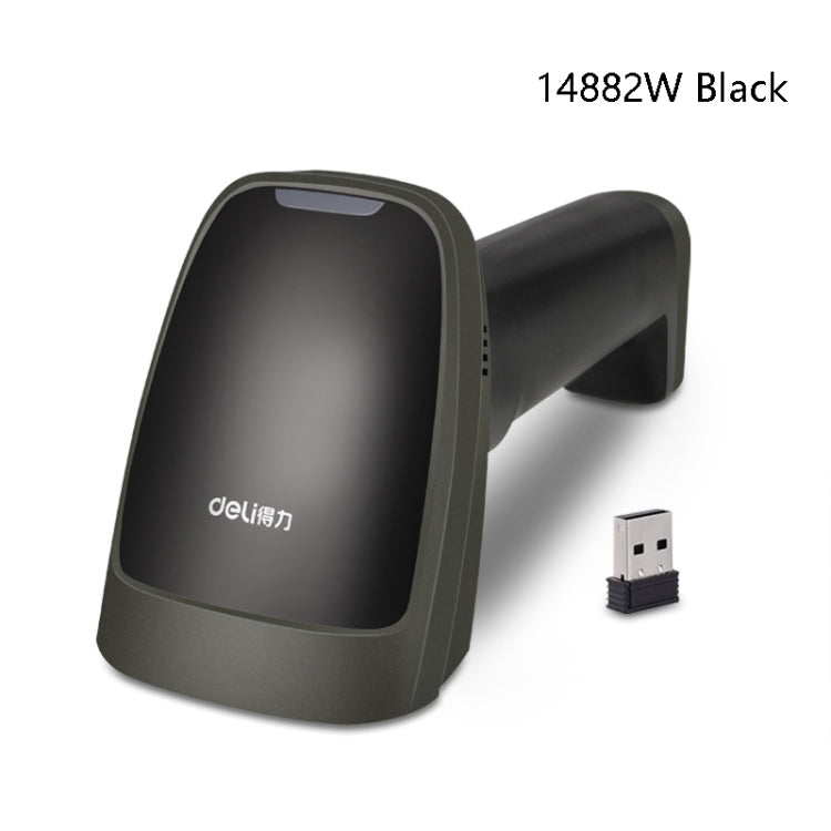 Deli  Wired And Wireless Scanner Drugstore Supermarket Catering Logistics Cash Register Scanner, 14882 (Black), 14882 (White), 14882W (Black), 14882W (White)