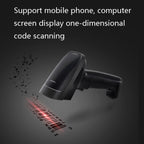 Deli  Wired And Wireless Scanner Drugstore Supermarket Catering Logistics Cash Register Scanner, 14882 (Black), 14882 (White), 14882W (Black), 14882W (White)