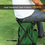 Multifunctional Folding Stool Portable Ice Pack Stool Lightweight Outdoor Stool, Outdoor Stool(Blue), Outdoor Stool(Green), Outdoor Stool(Black)