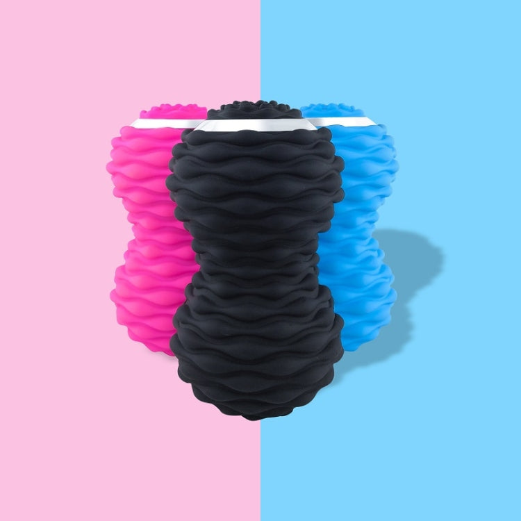 Massage Fitness Electric Silicone Massage Ball Muscle Relaxation Fascia Ball Peanut Shape Yoga Ball, Blue, Black, Rose Red