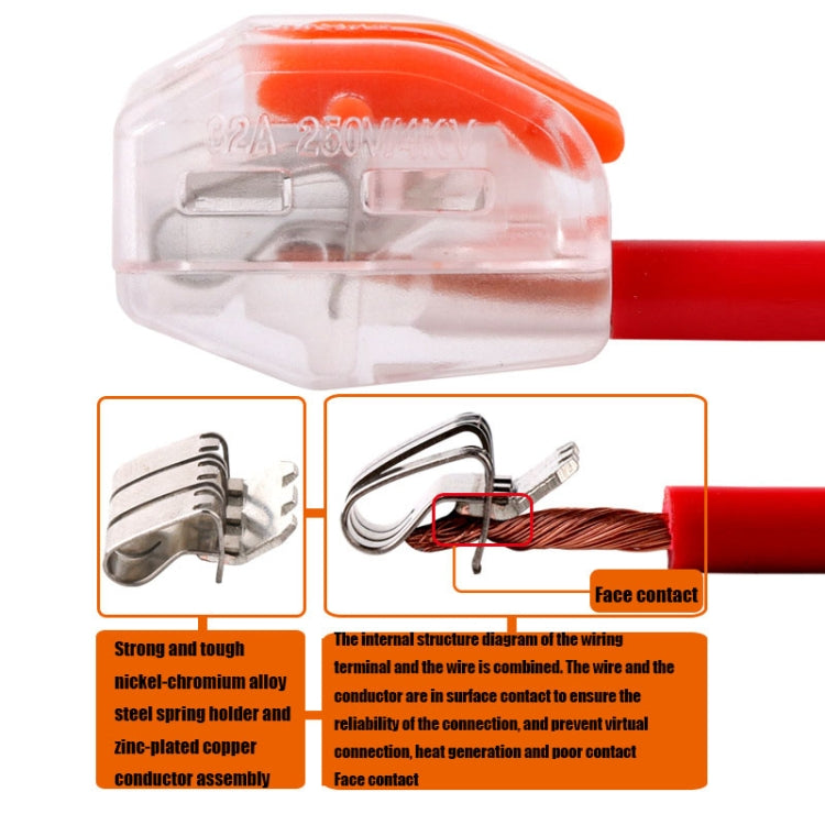 10 PCS VSE-412W Terminal Building Wiring Push-in Connector Quick Connection Terminal, VSE-412W