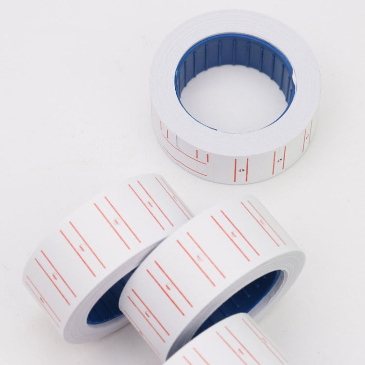 A400 3 PCS Color Coding Paper Supermarket Price Label Paper, Double Red line, Red, Yellow, Green, Pink, Pure White