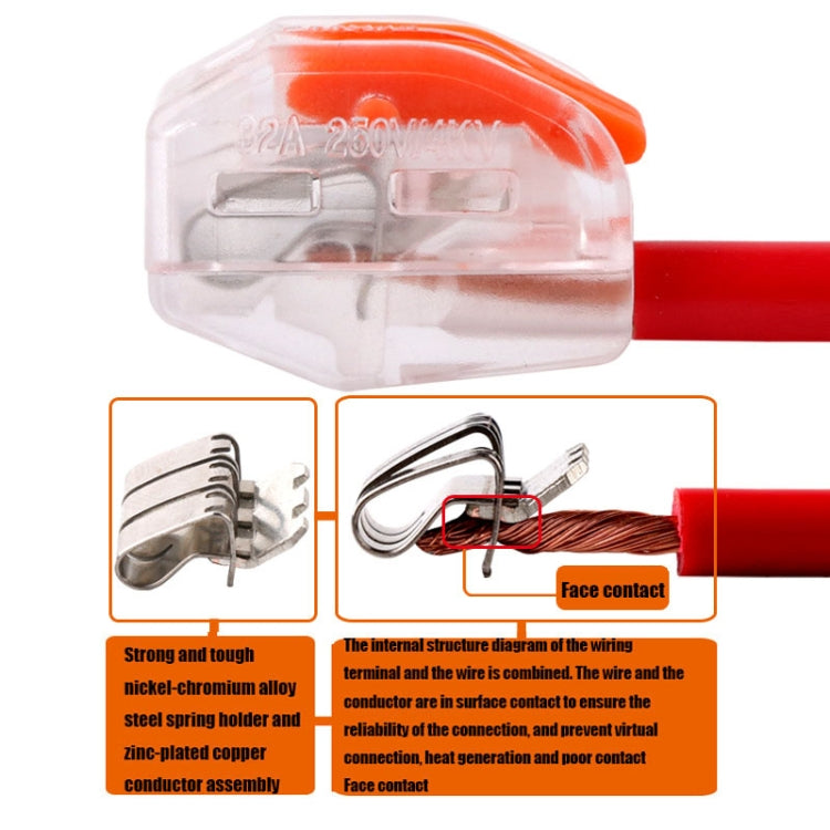 10 PCS VSE-413W Plastic Terminal Home Wiring Terminal Wire Connector, VSE-413W