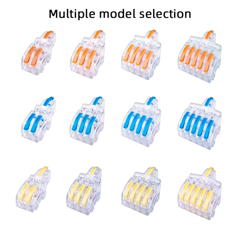 10 PCS Multi-Function Branch Wire Butt Copper Wire Quick Connection Terminal, F12 Orange Handle One in Two Out