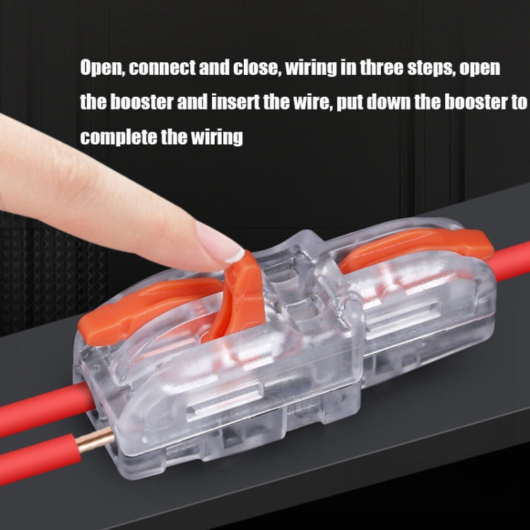 10 PCS Multi-Function Branch Wire Butt Copper Wire Quick Connection Terminal, F12 Orange Handle One in Two Out