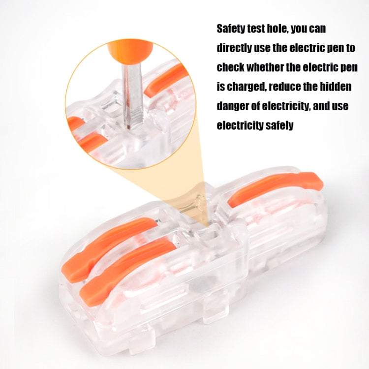 10 PCS Multi-Function Branch Wire Butt Copper Wire Quick Connection Terminal, F12 Orange Handle One in Two Out