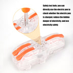 10 PCS Multi-Function Branch Wire Butt Copper Wire Quick Connection Terminal, F12 Orange Handle One in Two Out