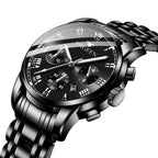 FNGEEN 4006 Men Automatic Mechanical Watch Waterproof Quartz Watch, Gold Blue Surface, Gold Black Surface, Gold White Surface, White Steel White Surface, White Steel Black Surface, White Steel Blue Surface, Black Steel Black Surface                    ...