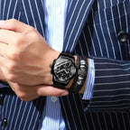 FNGEEN 4006 Men Automatic Mechanical Watch Waterproof Quartz Watch, Gold Blue Surface, Gold Black Surface, Gold White Surface, White Steel White Surface, White Steel Black Surface, White Steel Blue Surface, Black Steel Black Surface                    ...