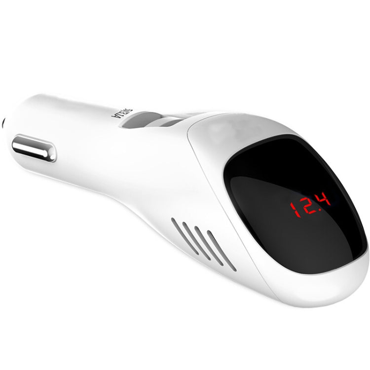 S90B Multifunctional Car Negative Ion Formaldehyde Removal Air Purifier, White, Black