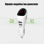 S90B Multifunctional Car Negative Ion Formaldehyde Removal Air Purifier, White, Black
