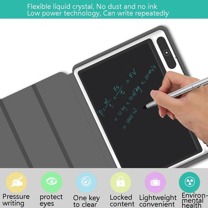 10.1 Inch LCD Handwriting Board Light Energy Electronic Drawing Board Hand-Painted Board Smart Small Blackboard Writing Board, Black  With Leather Case), Rose Red With Leather Case