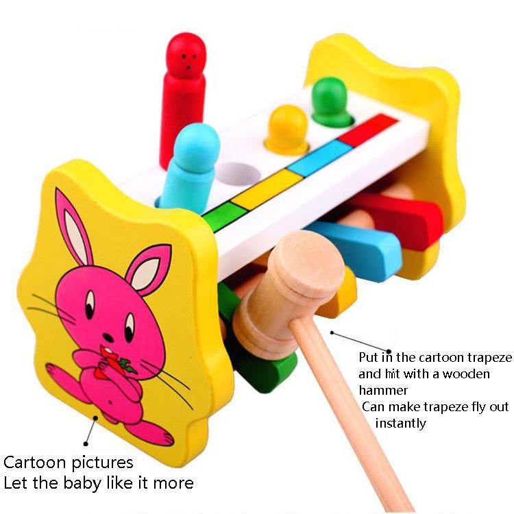 Hitting Wood Stick Game Animal Wooden Children Early Education Intelligence Toy, Hitting Wood Stick Game