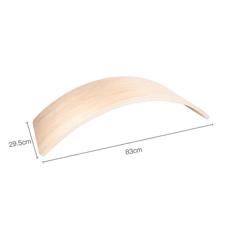 Children Educational Sense Integration Training Seesaw Sports Game Wooden Balance Board Yoga Practice Bending Board, Wood Color, Natural Beech