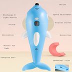 3D Printing Pen Three-Dimensional Painting Graffiti Brush, Dolphin Pink