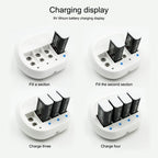 Four-Slot 9V Lithium Battery Charger For Multimeter Microphone Remote Control Battery Charger, US Plug