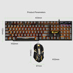 LIMEIDE GTX300 1600DPI 104 Keys USB Rainbow Suspended Backlight Wired Luminous Keyboard and Mouse Set, Cable Length: 1.4m, White, Black