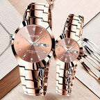 FNGEEN 5808 Men Fashion Steel Strap Quartz Watch Couple Watch, Brown Steel Coffee Surface, Black Steel Black Surface, Stainless Stee White Surface, White Steel Black Surface, Stainless Steel Blue Surface