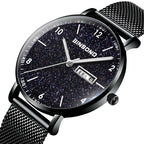 BINBONG B3820 Men Simple Luminous Quartz Watch Student Trendstarry Starry Sky Pattern Watch