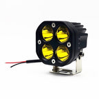 40W Yellow Light Motorcycle LED Spotlight Headlight Car Front Bumper Light Off-Road Vehicle Modified Roof Light, Yellow Light