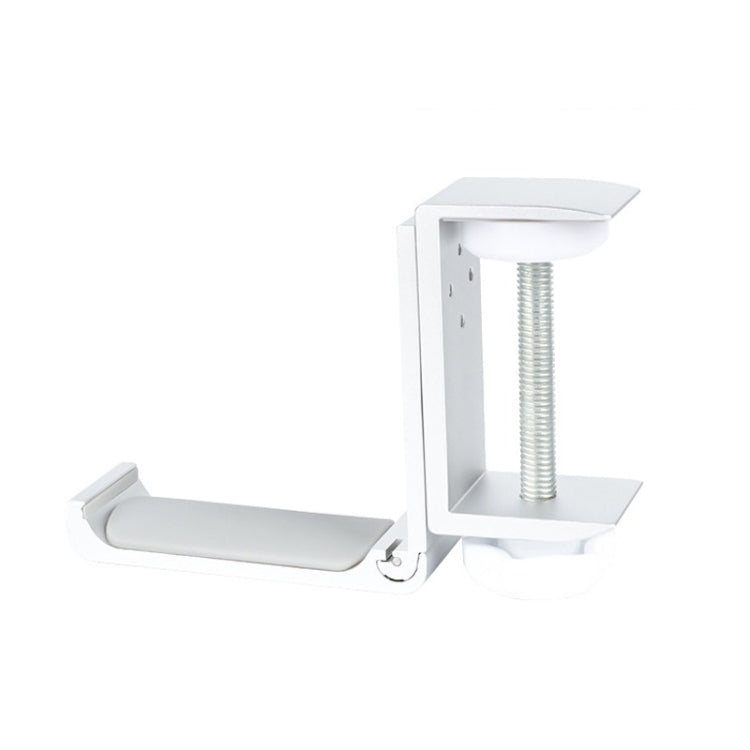 Headphone Bracket Internet Cafe Monitor Earphone Hanger Desktop Earphone Display Stand, Lock Clip Type (Silver)