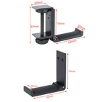 Headphone Bracket Internet Cafe Monitor Earphone Hanger Desktop Earphone Display Stand, Lock Clip Type (Silver)