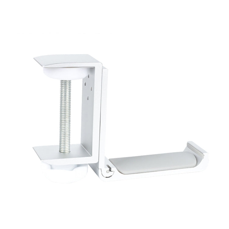 Headphone Bracket Internet Cafe Monitor Earphone Hanger Desktop Earphone Display Stand, Lock Clip Type (Silver)