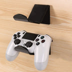 3 PCS Stick-On Headset Bracket Wall-Mounted Gamepad Bracket, Black, Transparent