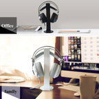 2 PCS Universal Headphone Holder Display Shelf  Internet Cafe Computer Headphone Hanger, White, Black