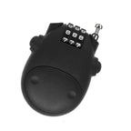 Portable Bicycle Motorcycle Anti-Theft Lock Telescopic Wire Lock Cartoon Cow Password Lock, Cow Password Lock(Black), Cow Password Lock(Silver)